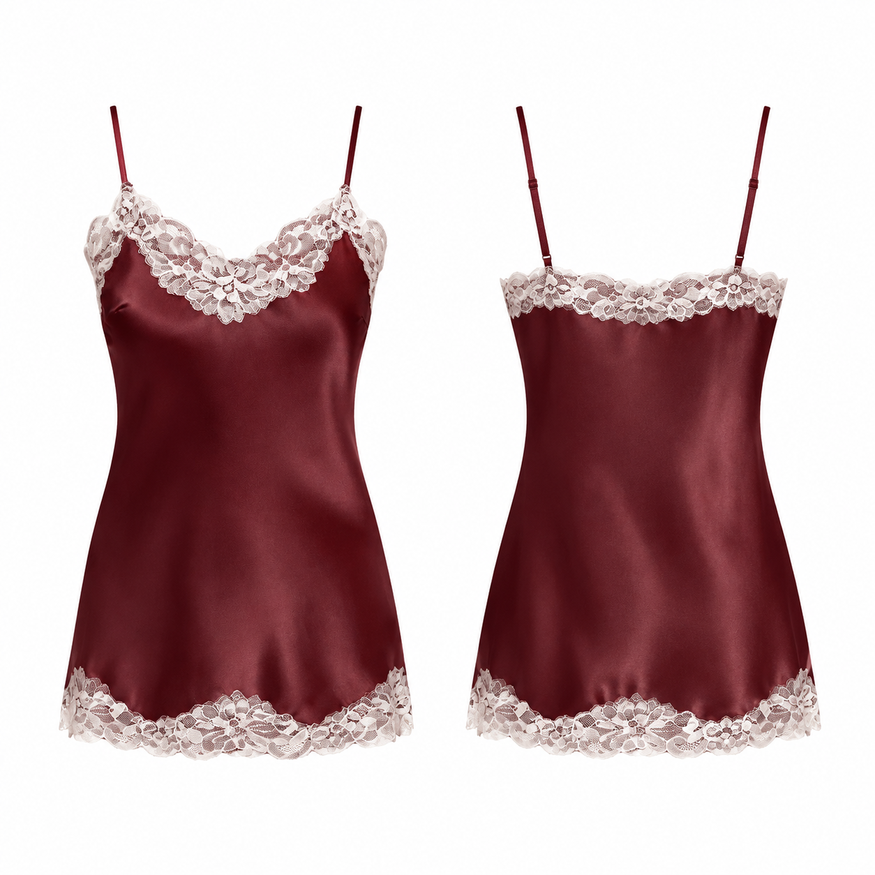Burgundy and White Striped Casual Top